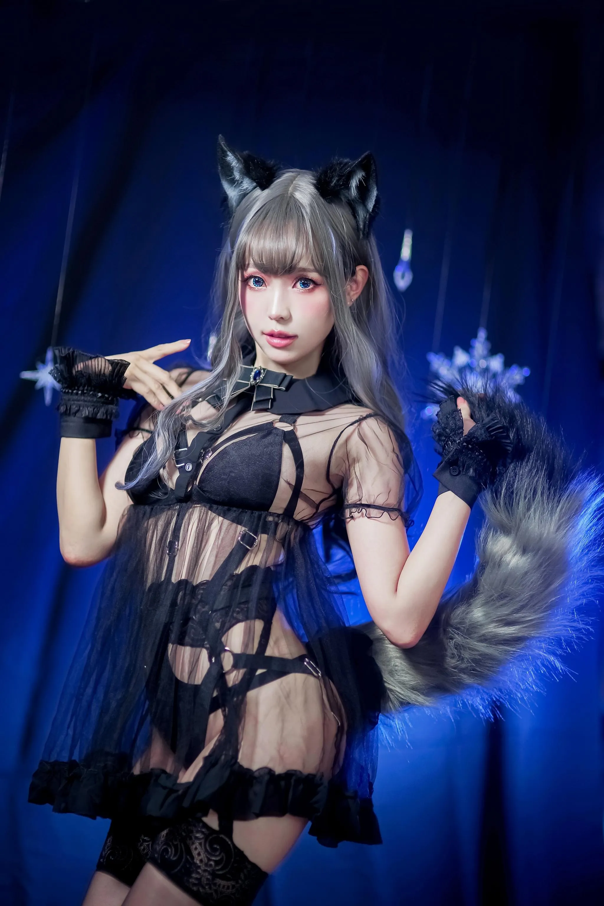 ElyEE子 – NO.50 灰太狼-黑色透视 [24P]插图1